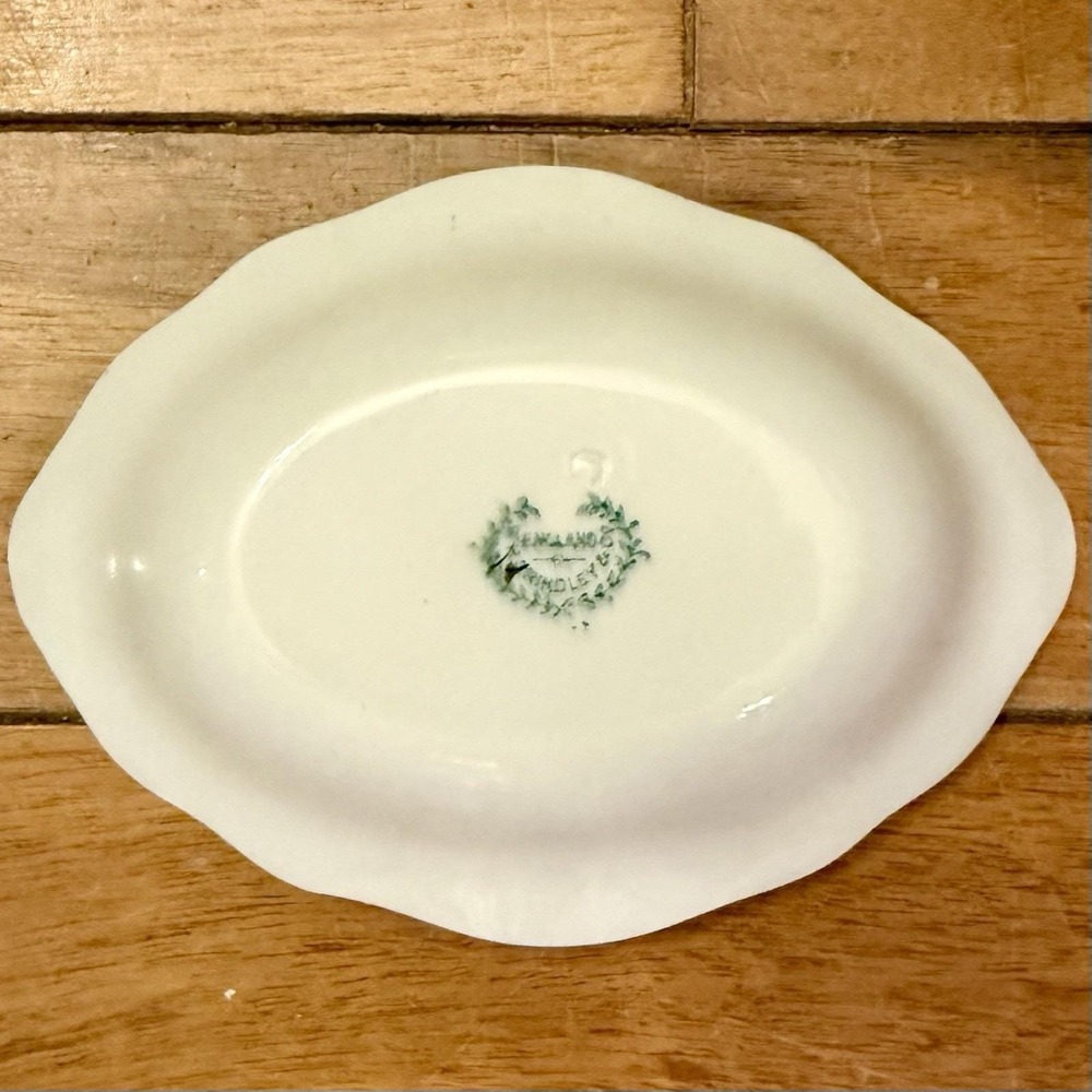 10pc VTG Antique W H Grindley White Scallop Gold China Serving Bowl Set England - Picture 9 of 10